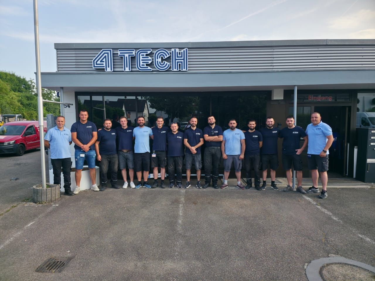 4Tech team in Heilbronn outside the company location